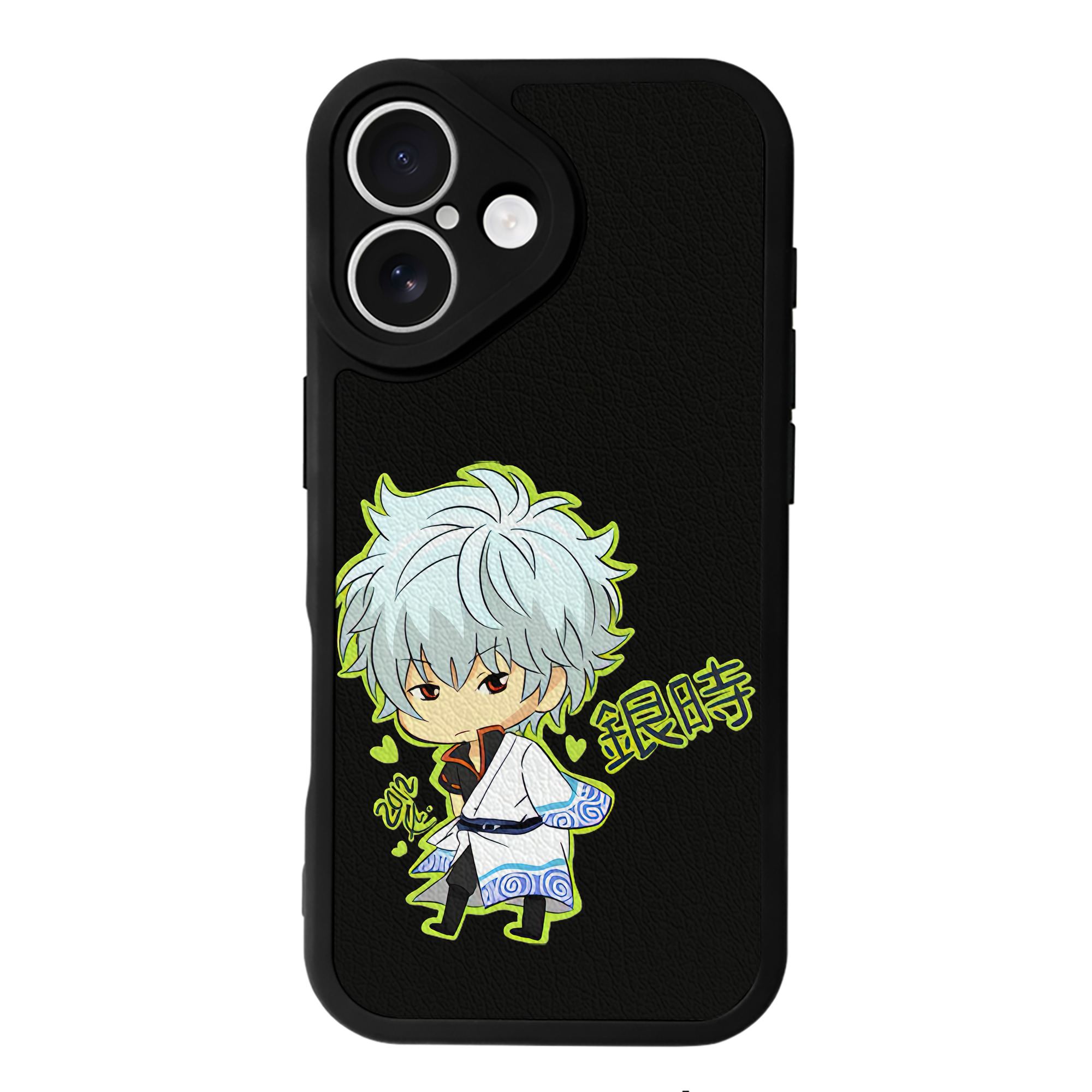 （画像用） ぎんたま 坂田銀時（さかたぎんとき） 神楽 志村新八（しむら しんぱち） GINTAMA Sakata Gintoki Kagura Shimura Shinpachi 【iPhone 16シリーズ対応】シリコンスマホケース（レザー調） 材質：シリコン